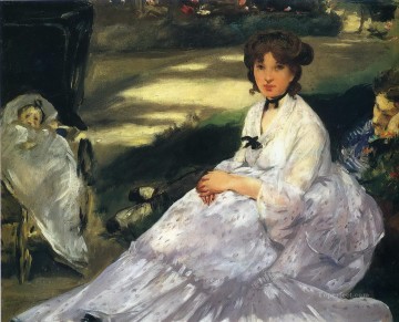 Édouard Manet Painting - En el jardín Eduard Manet
